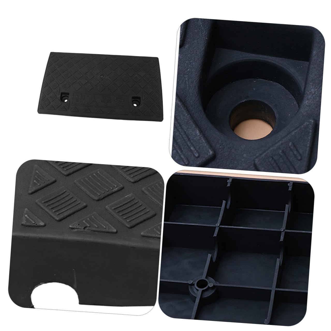 Rampe di Soglia per Auto in Plastico Nero, Antiscivolo