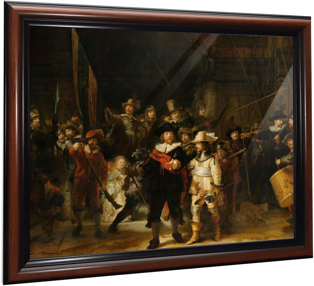Crossroads Home Décor The Night's Watch by Rembrandt, World Famous Wall Art Collection, Famous Wall Prints for you Living Room or Entryway, 2466W