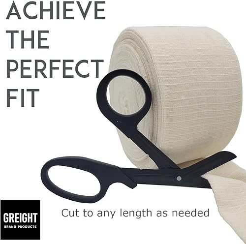 Miniatura 8 de Vendaje elástico tubular de soporte  Rollo de vendaje de compresión tubular elástico reutilizable para piernas, rodillas, muslos, brazos y codos,
