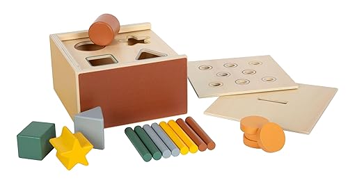 Small Foot Jeu d'encastrement Montessori en Bois certifié FSC 100%,