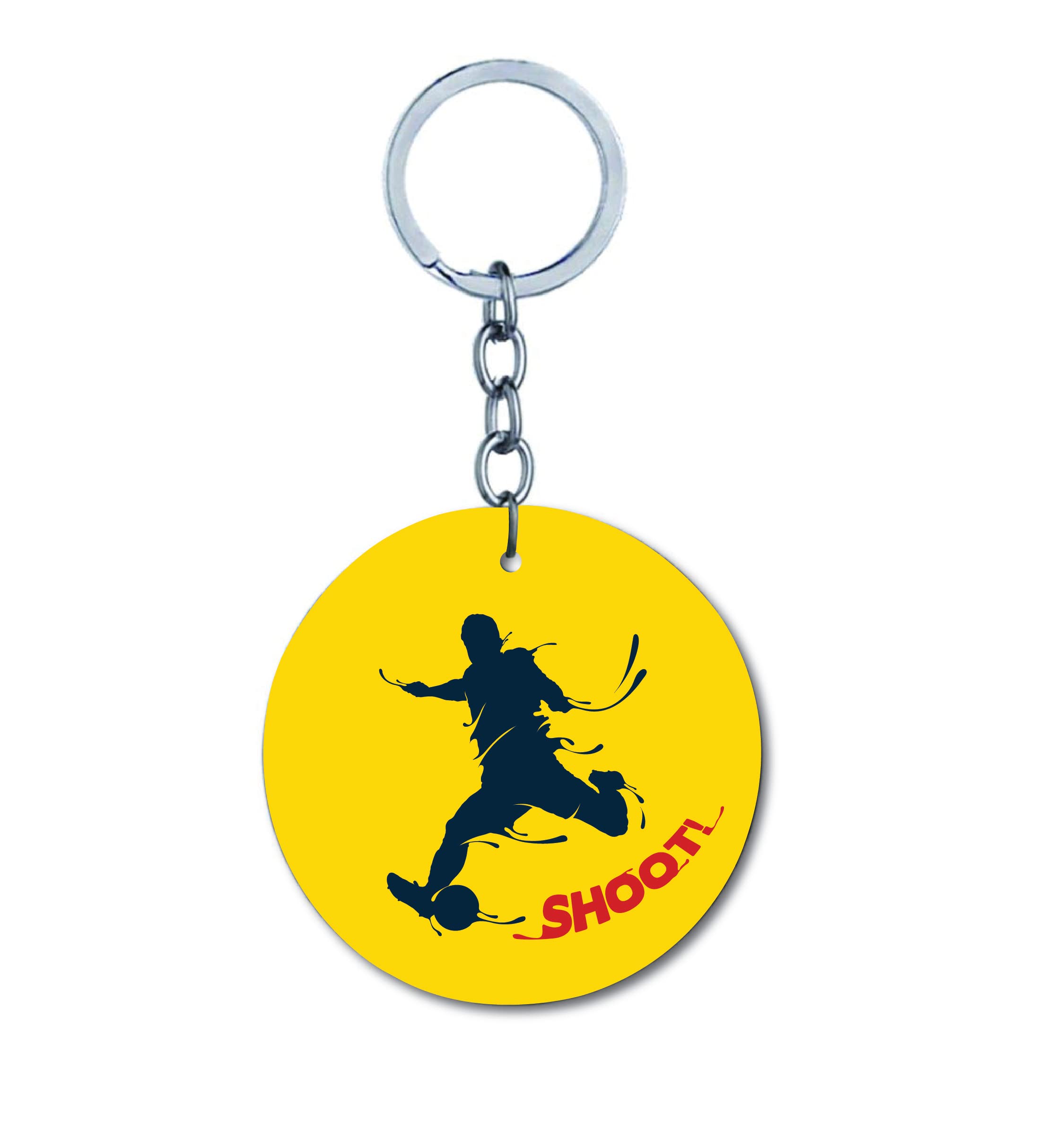 vvwv Keychain Keyrings Round Shape Acrylic Football Printed Keychain Bike Car Bag Key Tag-picture-45