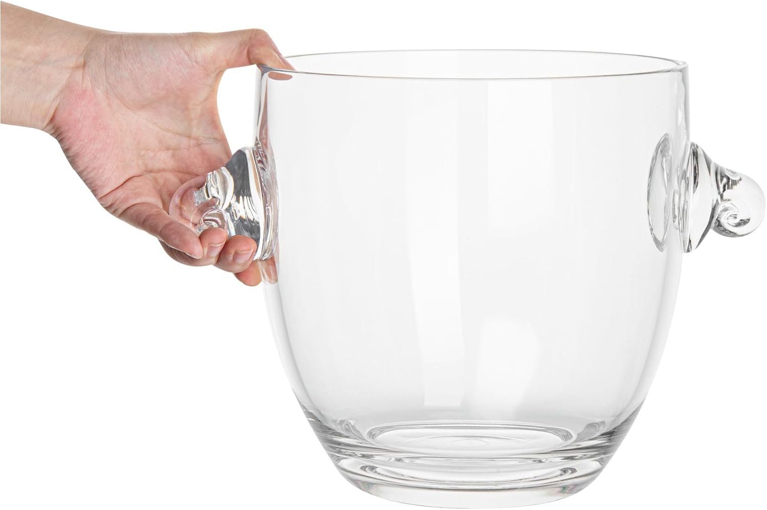 Bar Lux 5.3 Quarts Champagne Bucket, 1 Heavy-Duty Champagne Bucket with Tongs - Dishwashable, Shatterproof, Clear PC Platic Ice Bucket, Keep Beverages Cold - Restaurantware