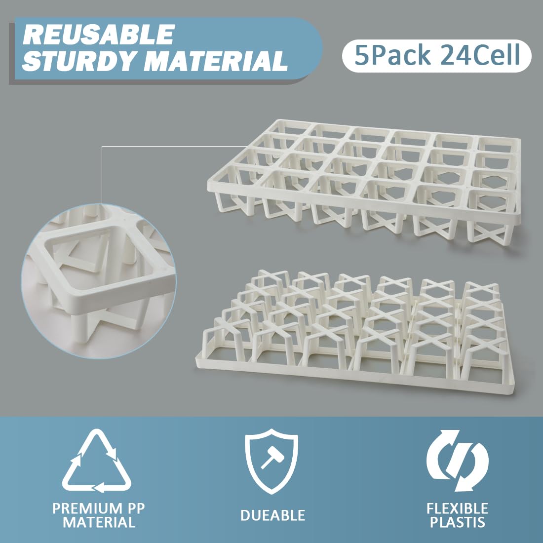 Snapklik.com : RooTrimmer 5 Pack Planting Pots Moving Trays For 3 Inch