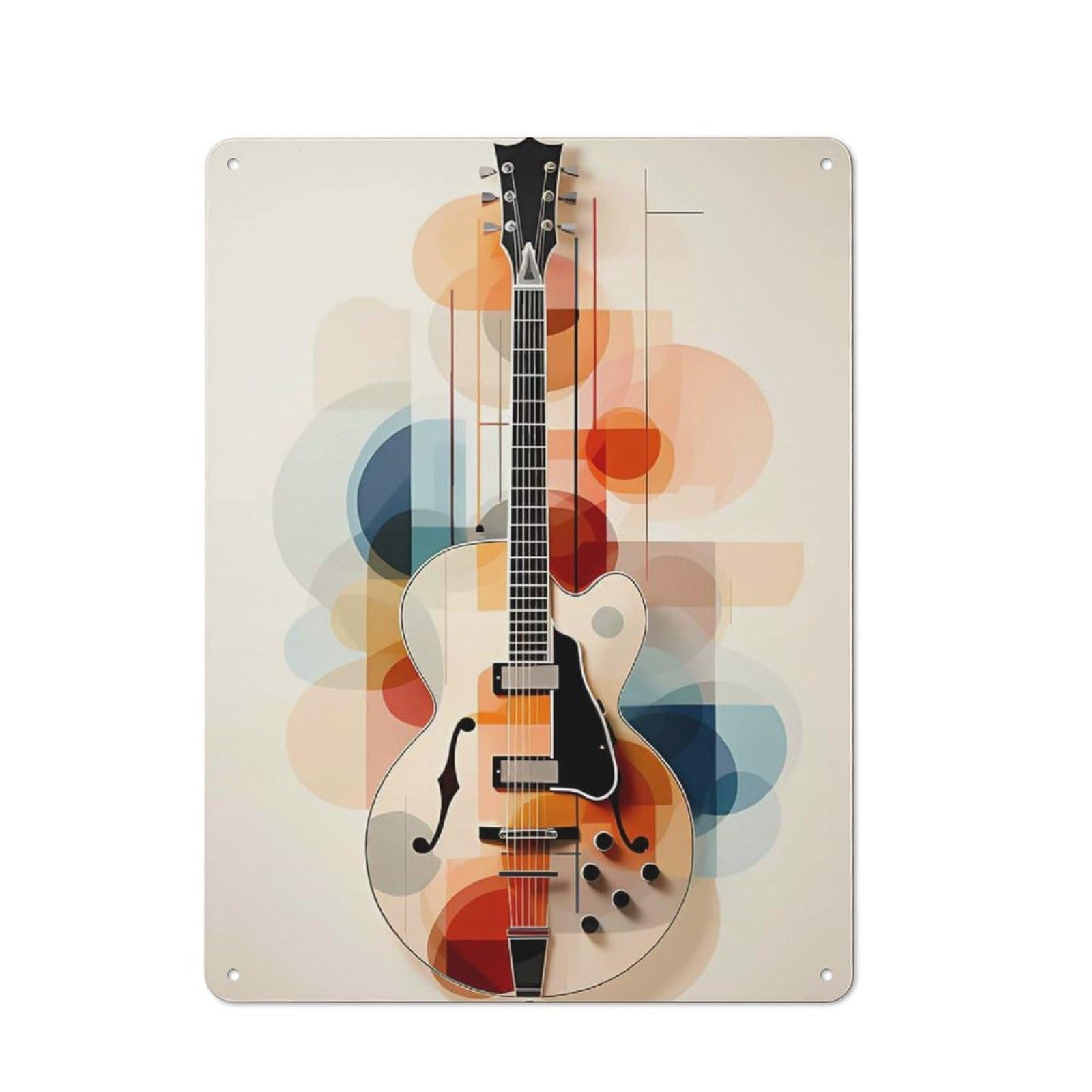 Junmoney Abstract Violin Tin Wall Plaque 40X30cm With For Hobby Room Or Studio, For Updating Hobby Room And Studio After Moving