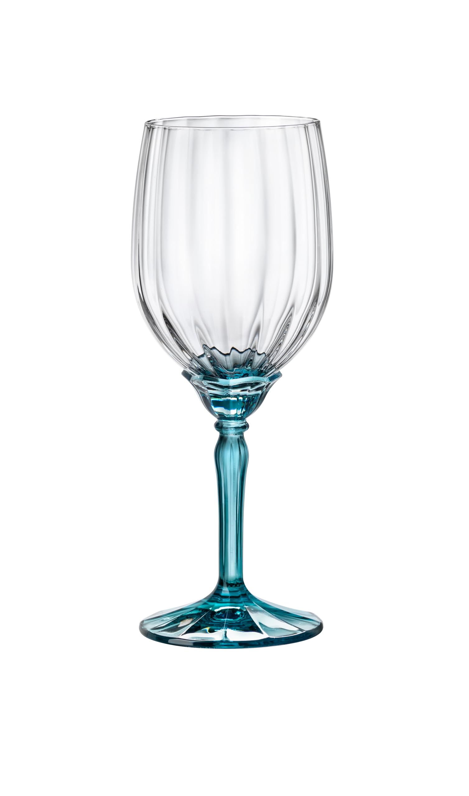 Bormioli Rocco Florian - Copas de vino blanco y spritz, 12.8 onzas, azul claro, juego de 4