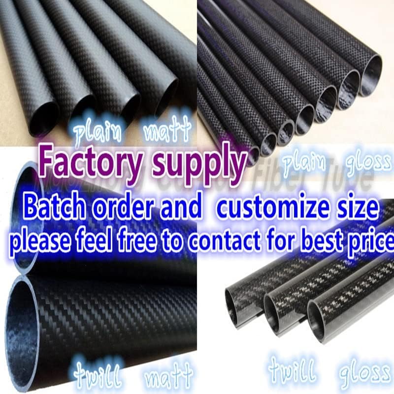 1pcs Carbon Fiber Tube 25 * 23 * 500 for rc Helicopter 25mm x 23mm x 500mm 3K Twill / 3K Plain 3K Matt / 3K High Gloss - (Color: 3K Glossy Surface)