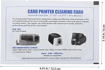 Amazon.co.jp: カードプリンタークリーニング カード 10枚セット