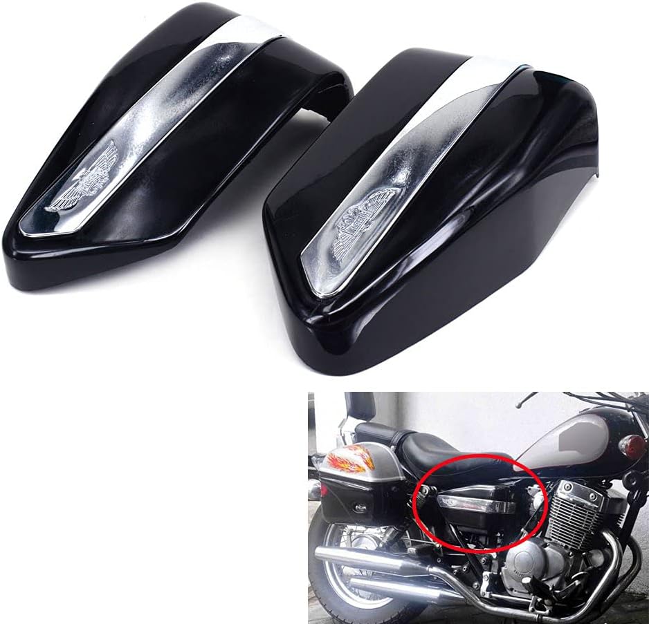 JFG RACING Black Motorcycle Battery Cover Guard Protector