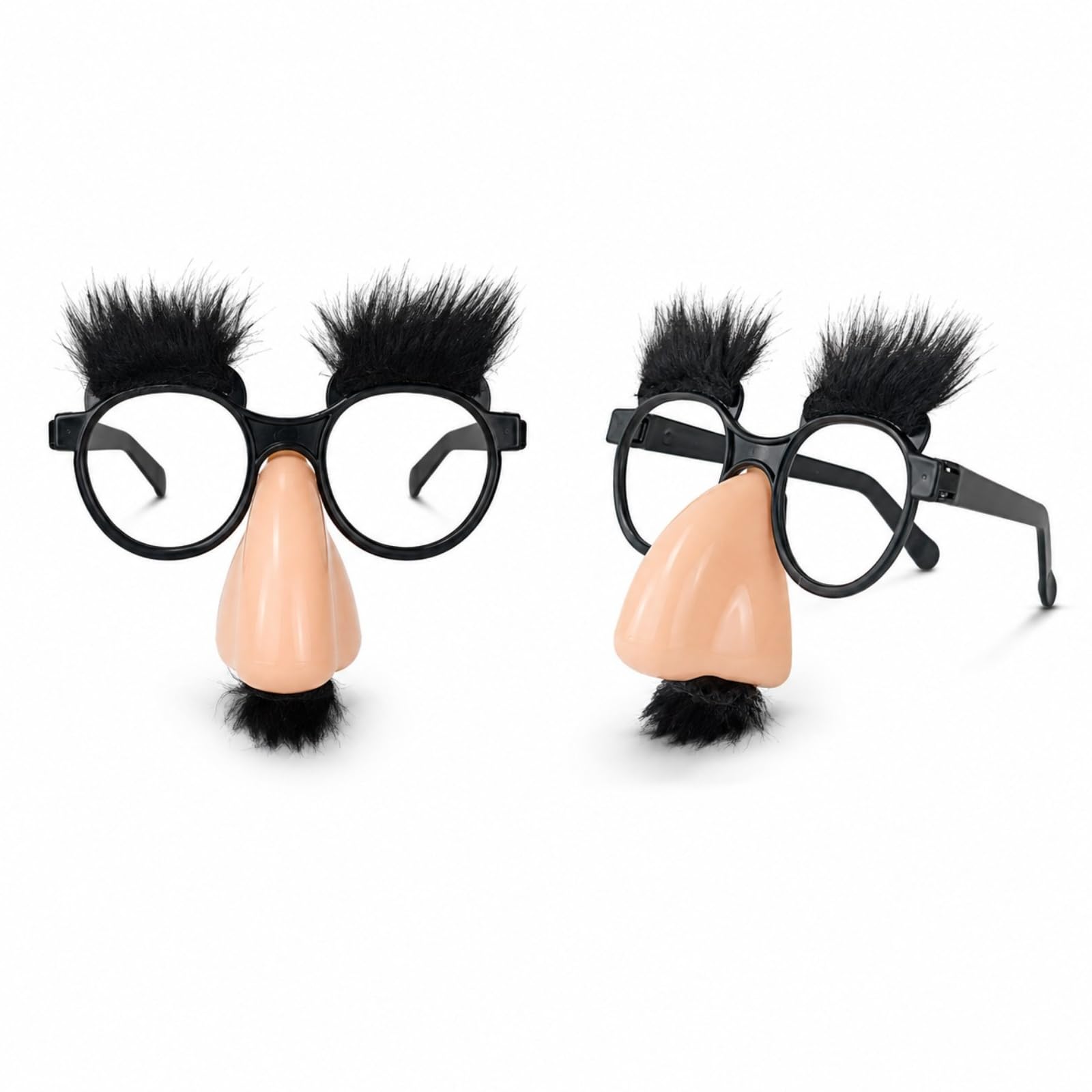 Taydin 2 Pcs Disguise Glasses Funny Glasses for Adults with Nose and Fake Moustache, Plastic Costume Eyelasses, Novelty Party Props, Fancy Dress Decorative for Cosplay Birthday Party