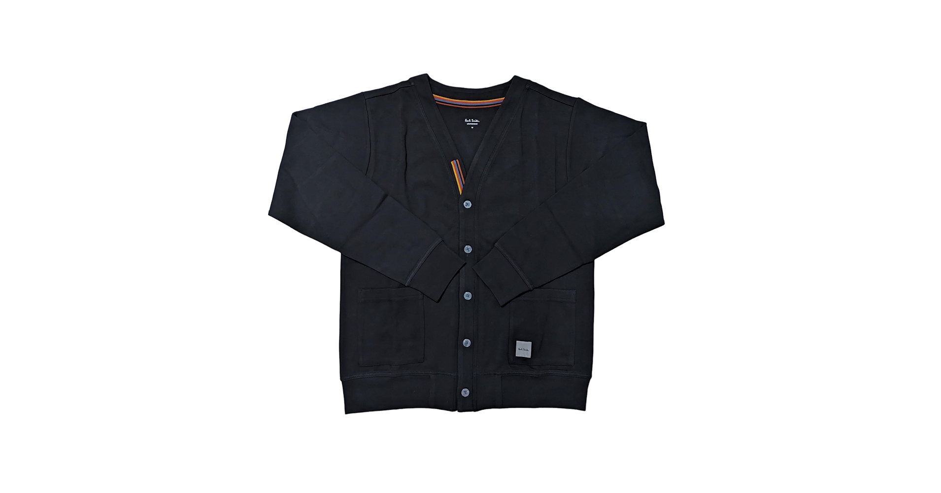 ポールスミス ジップアップパーカー 黒 マルチストライプ レディース XL 長袖ジップアップパーカー 307095 | Paul Smith (Men