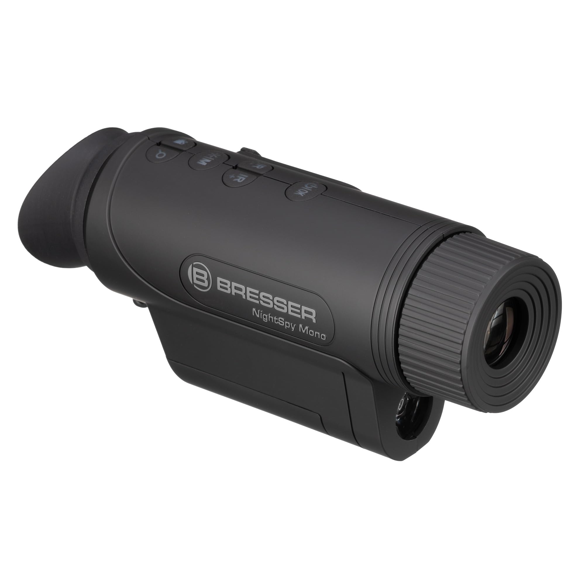 Bresser NightSpy Mono Nachtsichtgerät Digital mit IR-Beleuchtung & Kamera | 2X optische Vergrößerung, 100m Nachtsicht-Reichweite | inkl. Akku & Tasche