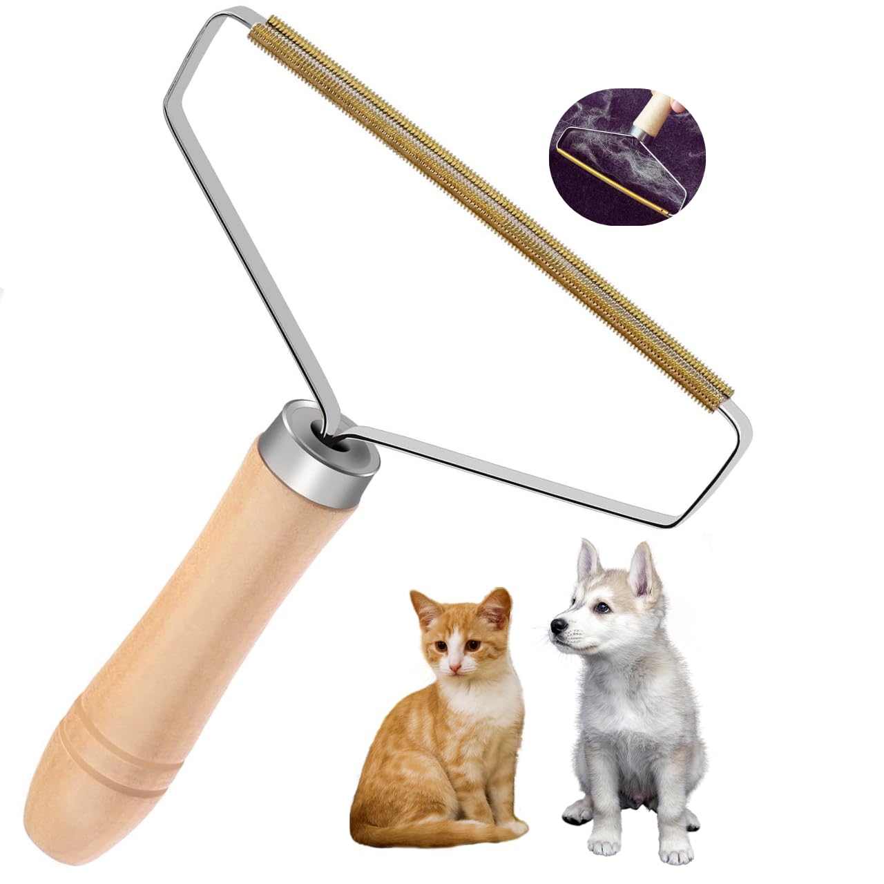 Quita Pelusas Manual Quitapelos Mascotas para Ropa, Sofás y Alfombras - Elimina Pelos de Mascotas - Perros y Gatos, Pelusas de Ropa. Ideal para Hogar, Oficina y Viajes - Quitapelusas