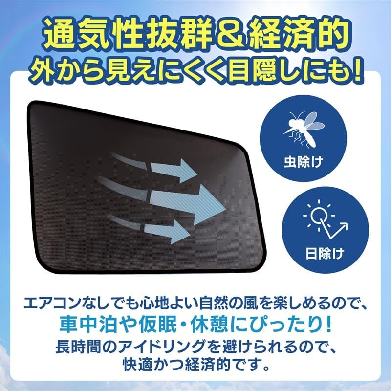 NV200 Bannet, Screen Door, VM20, M20 (H21.5 ~), Mesh Screen, Sunscreen, Insect Repellent, Insect Repellent, Window Screen, Car Screen, Front Left & Right Set of 2, Nissan Compatible