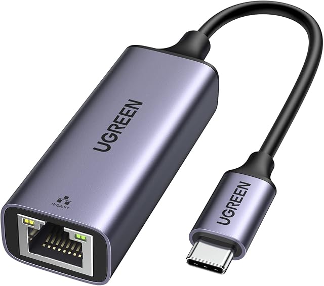 UGREEN Adapter Ethernet USB C na RJ45 1000 Mbps Thunderbolt 3 Kompatybilny z Przełącznikiem Mac Pro Air iPad Pro XPS 15 13 ThinkPad Galaxy S20 S10 itpSzary