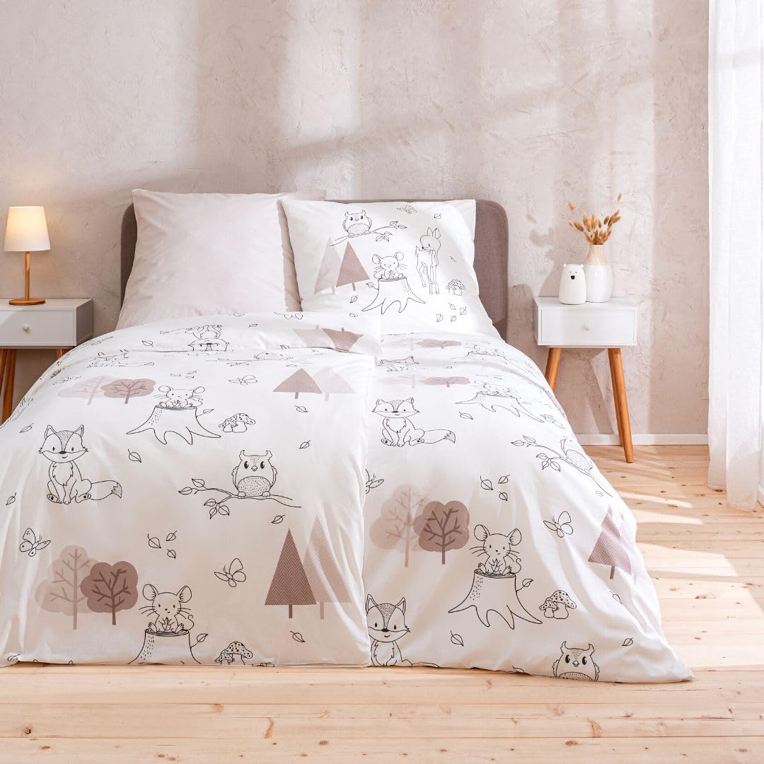 Biancheria da letto 135 x 200 cm, motivo gatto Kawaii con stampa 3D, set copripiumino con chiusura lampo, per bambini e adolescenti, in morbida microfibra con 2 federe 80 x 80 cm