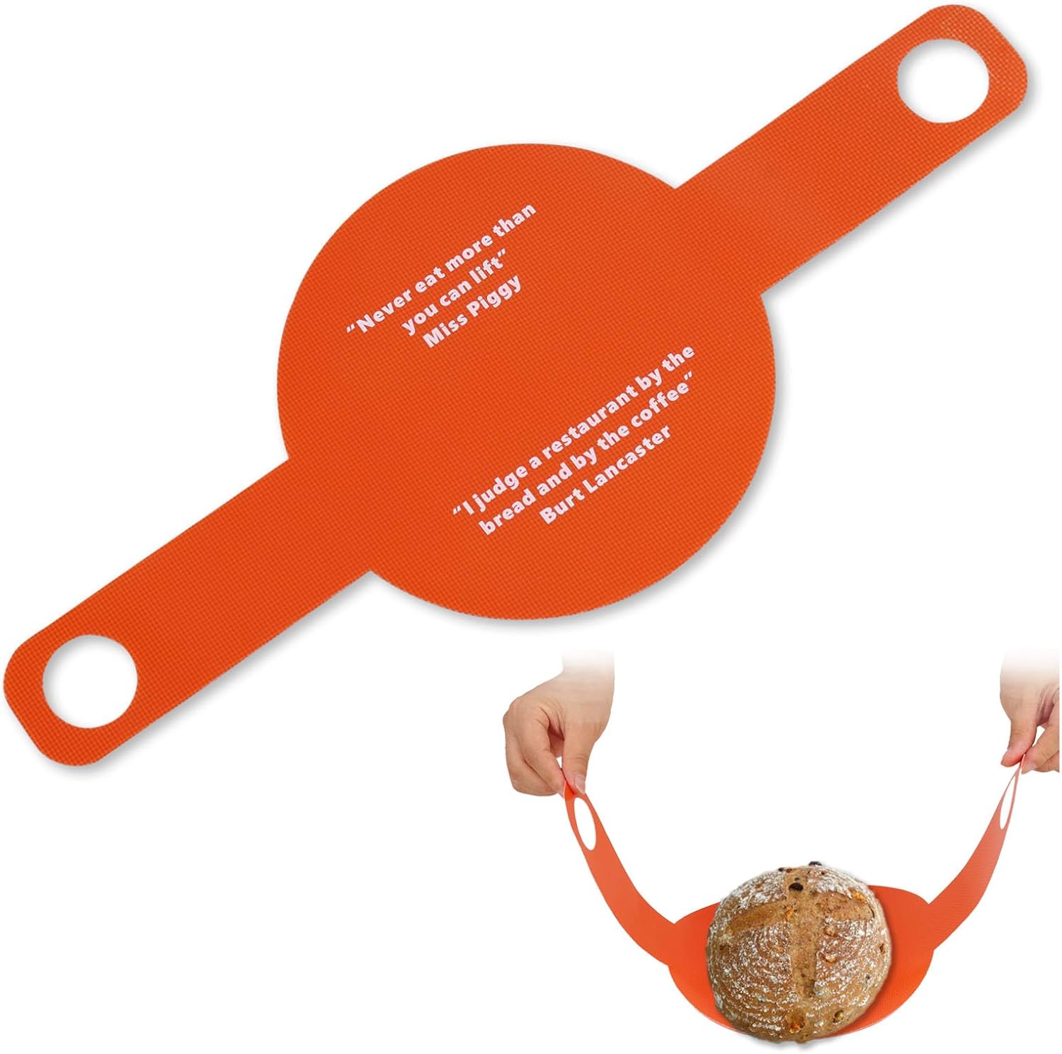 Reusable Silicone Baking Mat for Dutch Oven Bread Baking Long Handles Sling, Durable Round Bread Baking Tool with 2 Extensions,for Gentler, Safer & Easier Transfer of Dough (1 Pcs)