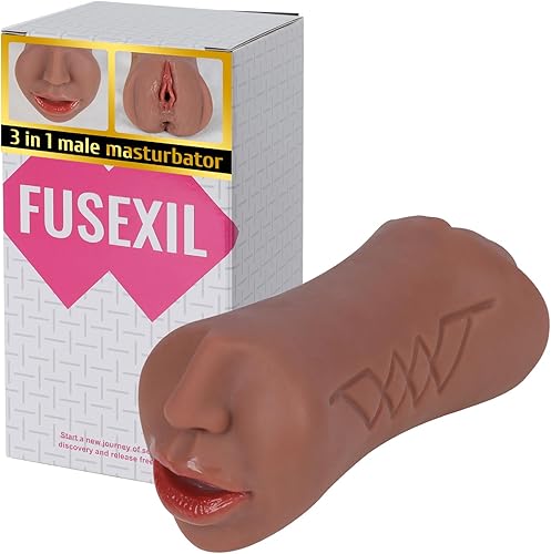 Miniatura 8 de Masturbador masculino 3 en 1 mamada de bolsillo con doble extremo, realista, texturizada, muñeca sexual con vagina y anal, masturbación portátil