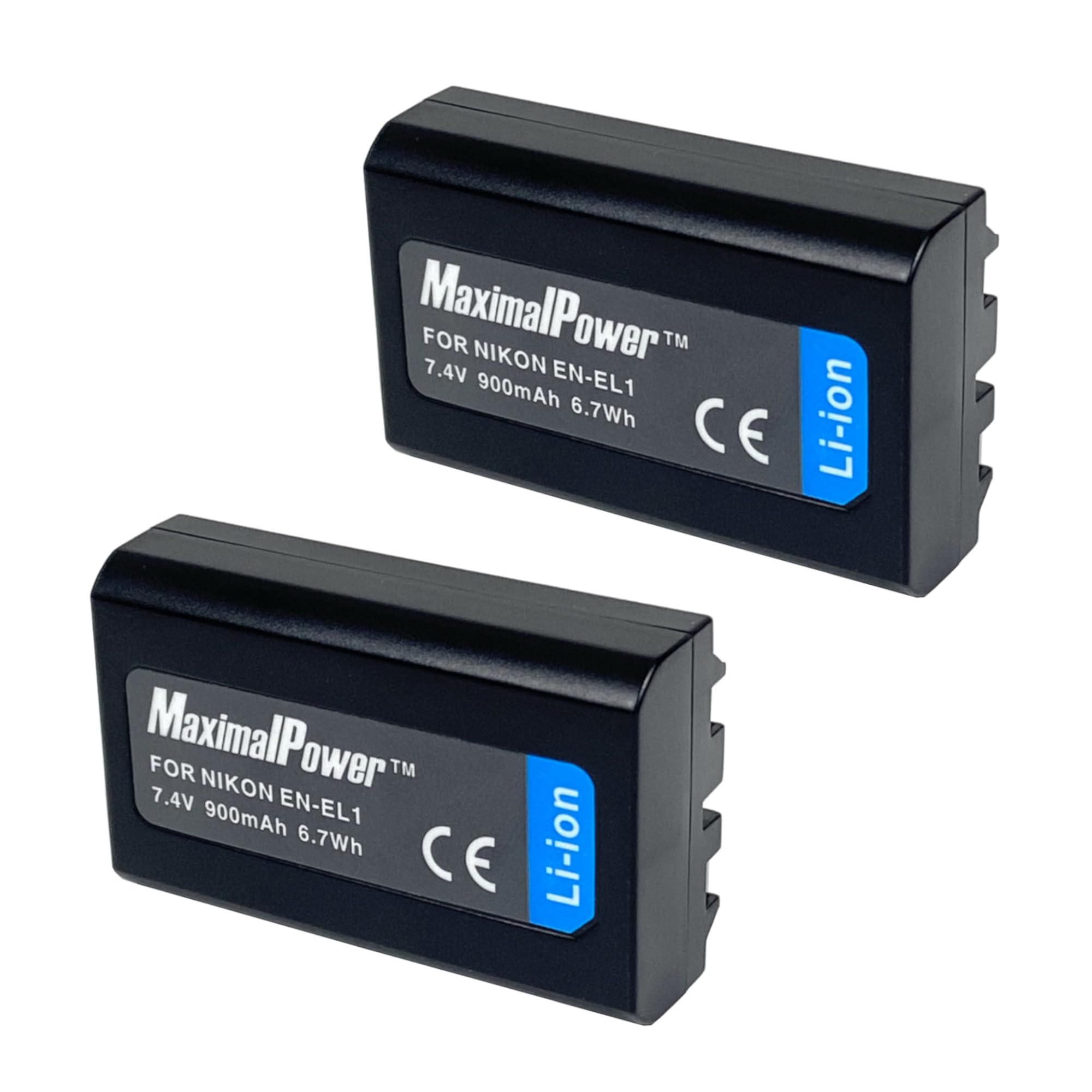 MaximalPower Replacement Battery for EN-EL1 and Coolpix 4300 Coolpix 5400 Coolpix 5700 Coolpix 8700 Coolpix 880 E880 885 995 Coolpix 775 Camera (2