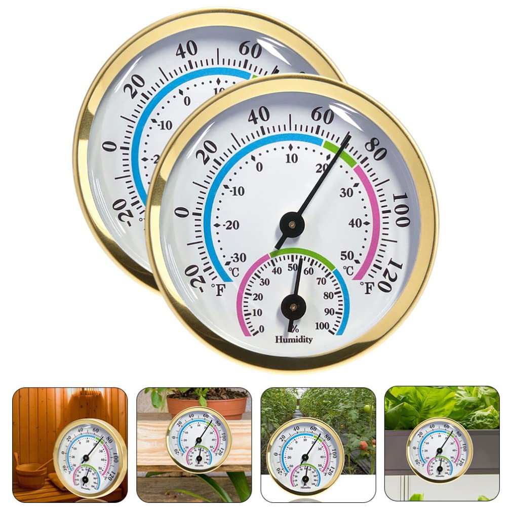 GANAZONO 2pcs Digital Hygrometer and Humidity Gauge Accurate Measurement for Home and More Battery Stylish Design