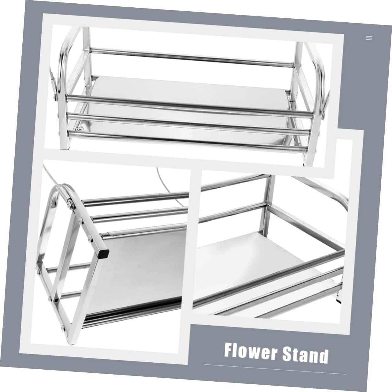 Hemoton 1pc Adjustable Flower Stand Plant Stand Plant Holder Plant Shelf Plant Rack Balcony Flower Pot Stands Flower Pot Holders Adjustable Hanging Flower Holder Stainless Steel Silver