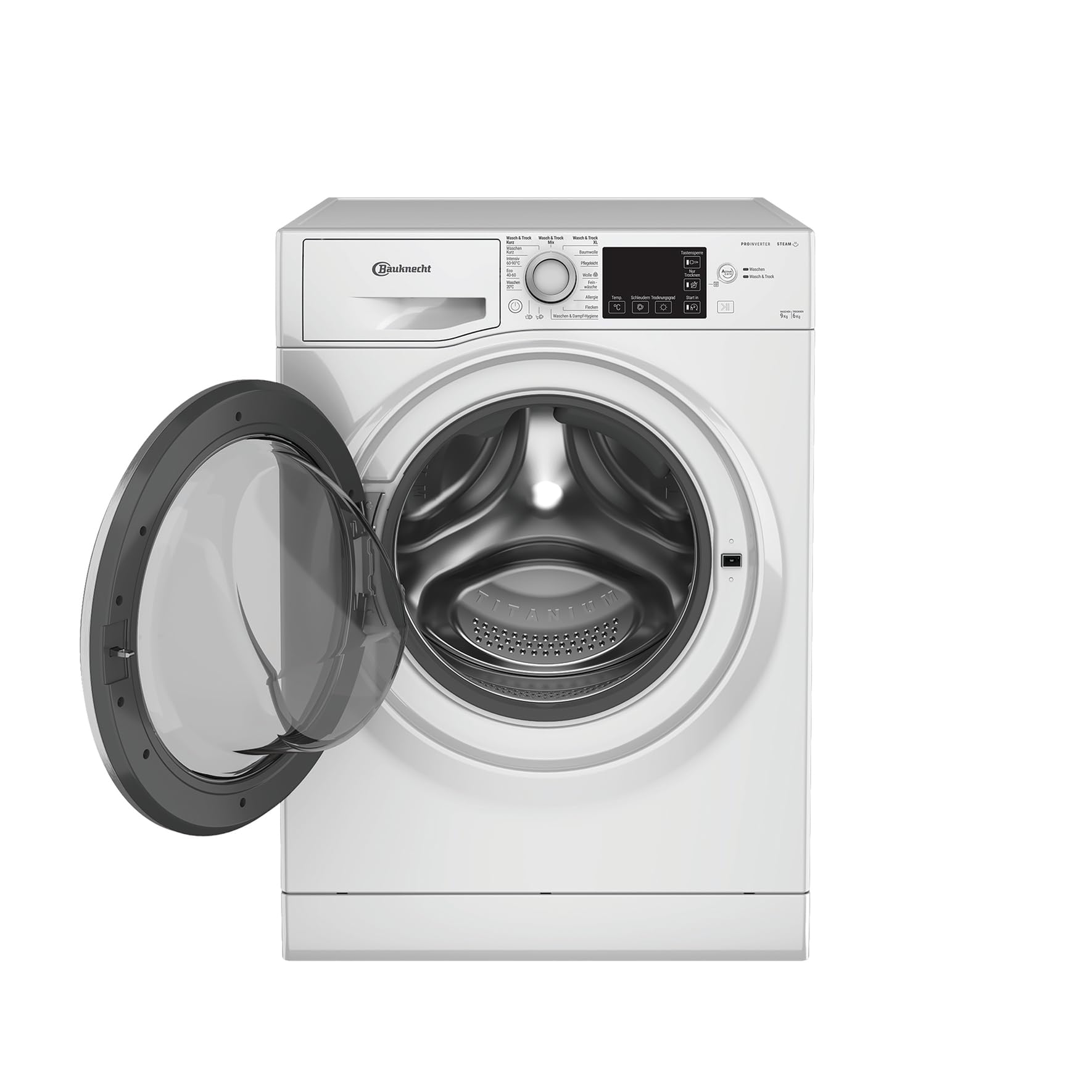 Bauknecht WADR ACTIVE 9614 D Waschtrockner, 9 kg Waschen, 6 kg Trocknen, Active Care Wash & Dry Technologie, Anti-Allergie-Programm, Wolle-Programm, Nachlegefunktion, Dynamic Inverter-Motor, Weiß