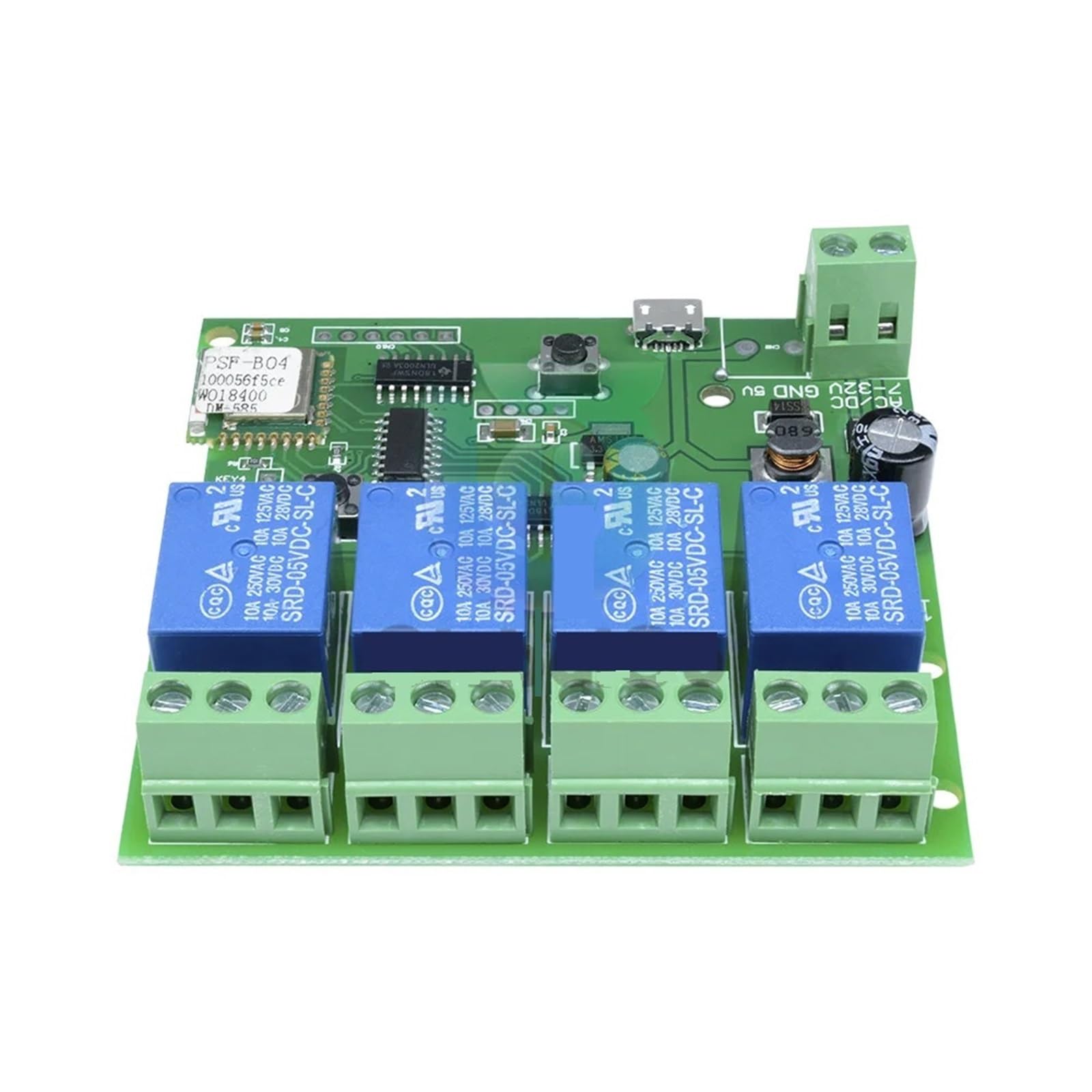 Module de commutation sans fil WiFi 4 canaux pour portail et garage