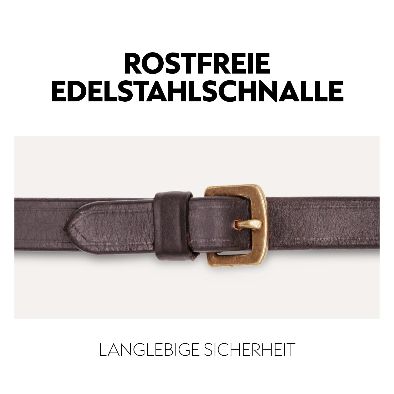 SUNRIDE redini in Gomma Kris Magna® per Cavallo (ProControl) – impugnature ergonomiche – Vera Pelle – Antiscivolo – con Ganci per testiera e fermamartingala (Marrone, Full)