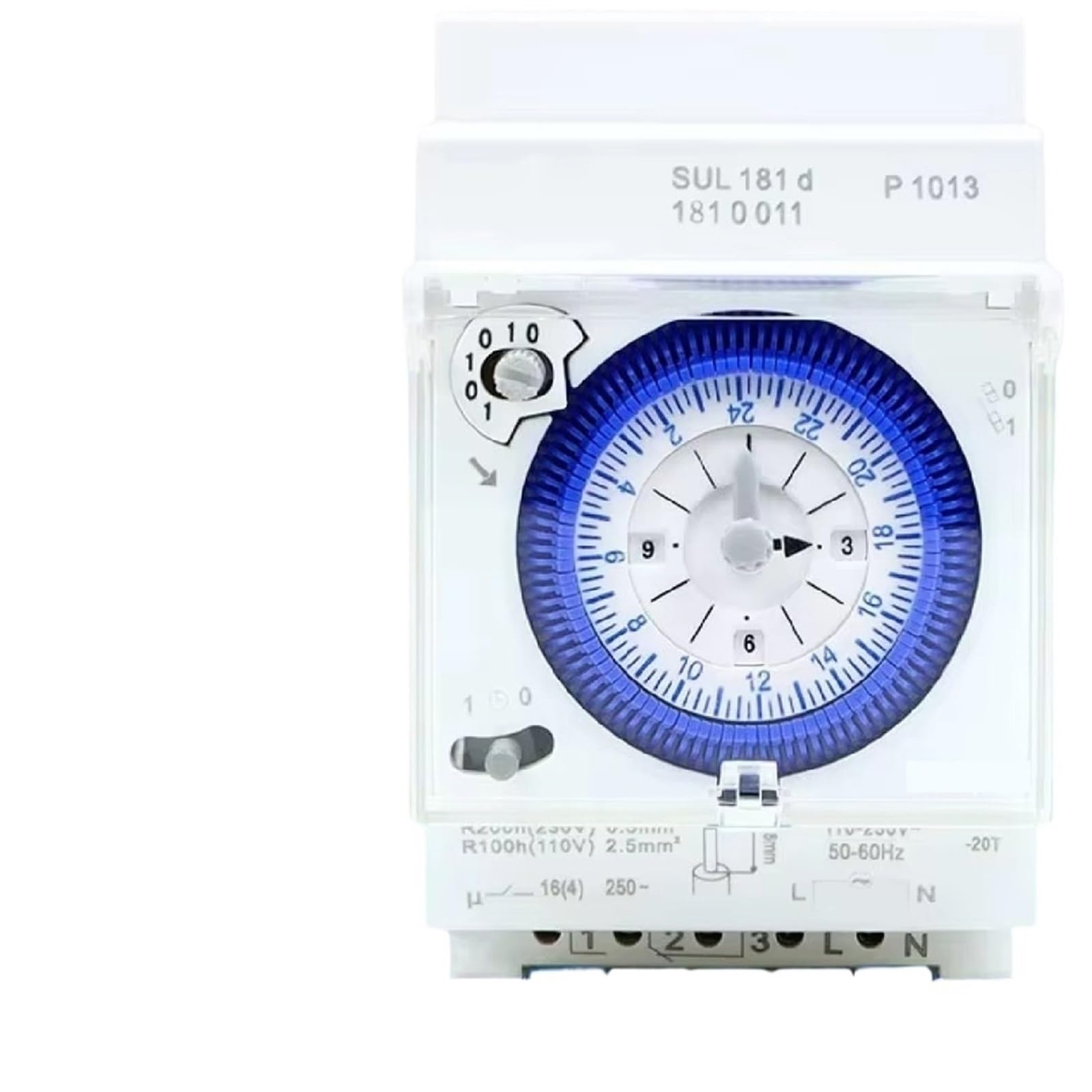 1PCS SUL181h SUL181d DIN Rail Timer Switch 24 Hour Programmable 110~230VAC Battery Powered for Street Light Home Devices(SUL181h)