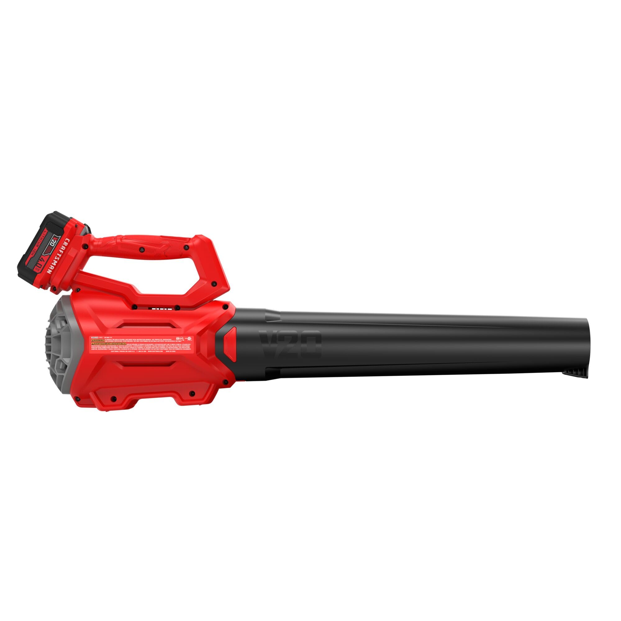 CRAFTSMAN V20 - Kit de soplador de Hojas axial inalámbrico con batería de 4.0 Ah y Cargador (CMCBL700M1)
