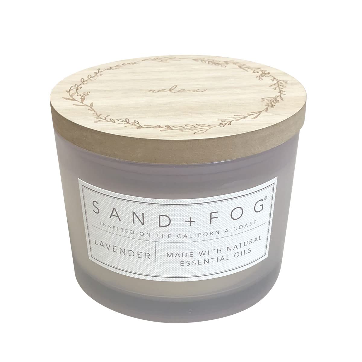 Sand + Fog Scented Candle - Lavender – Additional Scents and Sizes – 100% Cotton Lead-Free Wick - Luxury Air Freshening Jar Candles - Perfect Home Decor – 12oz