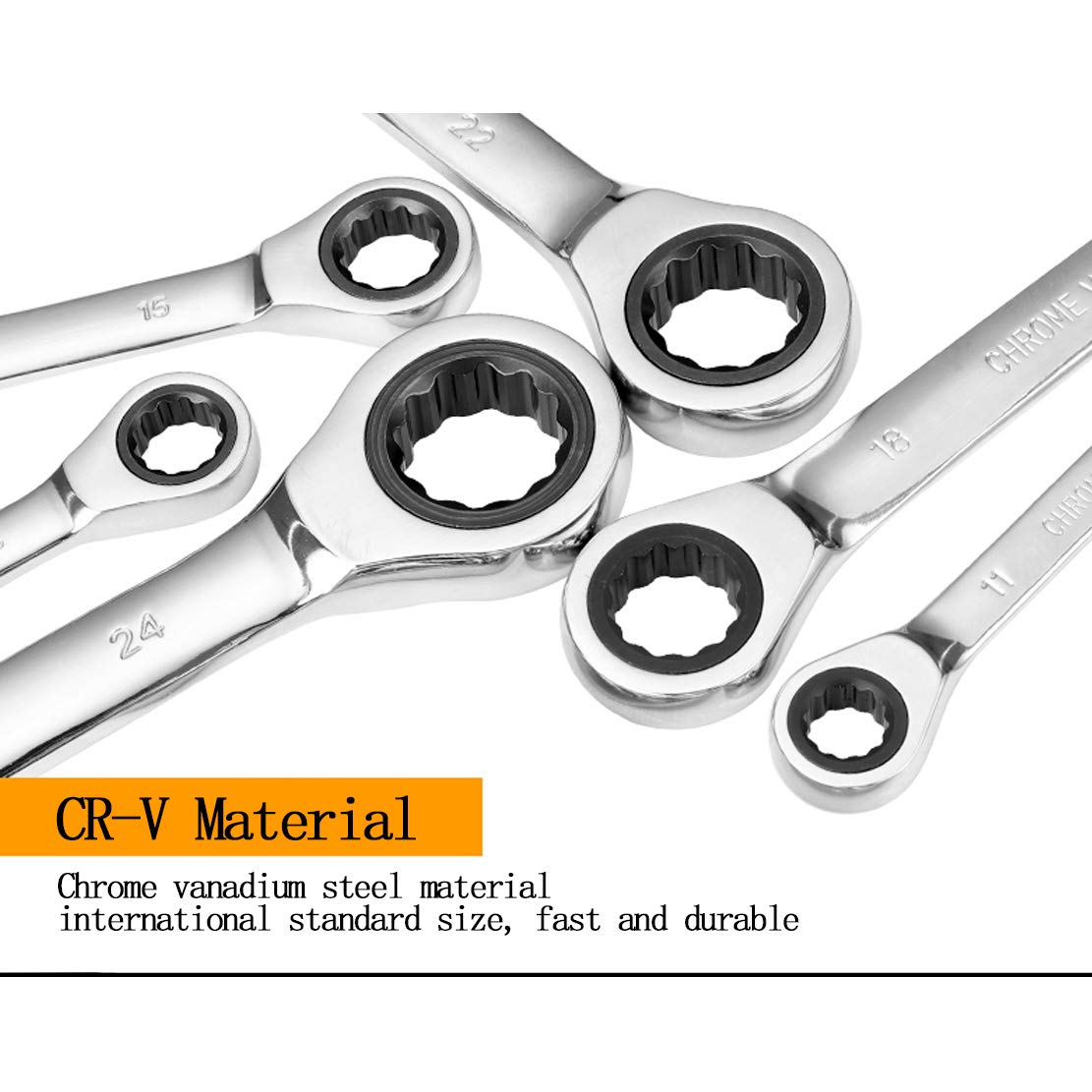 Set di Chiavi 72 Denti Cricchetto Chiave Aperta Chiave Torx Metrico 8-22mm Strumento Chiave Inglese