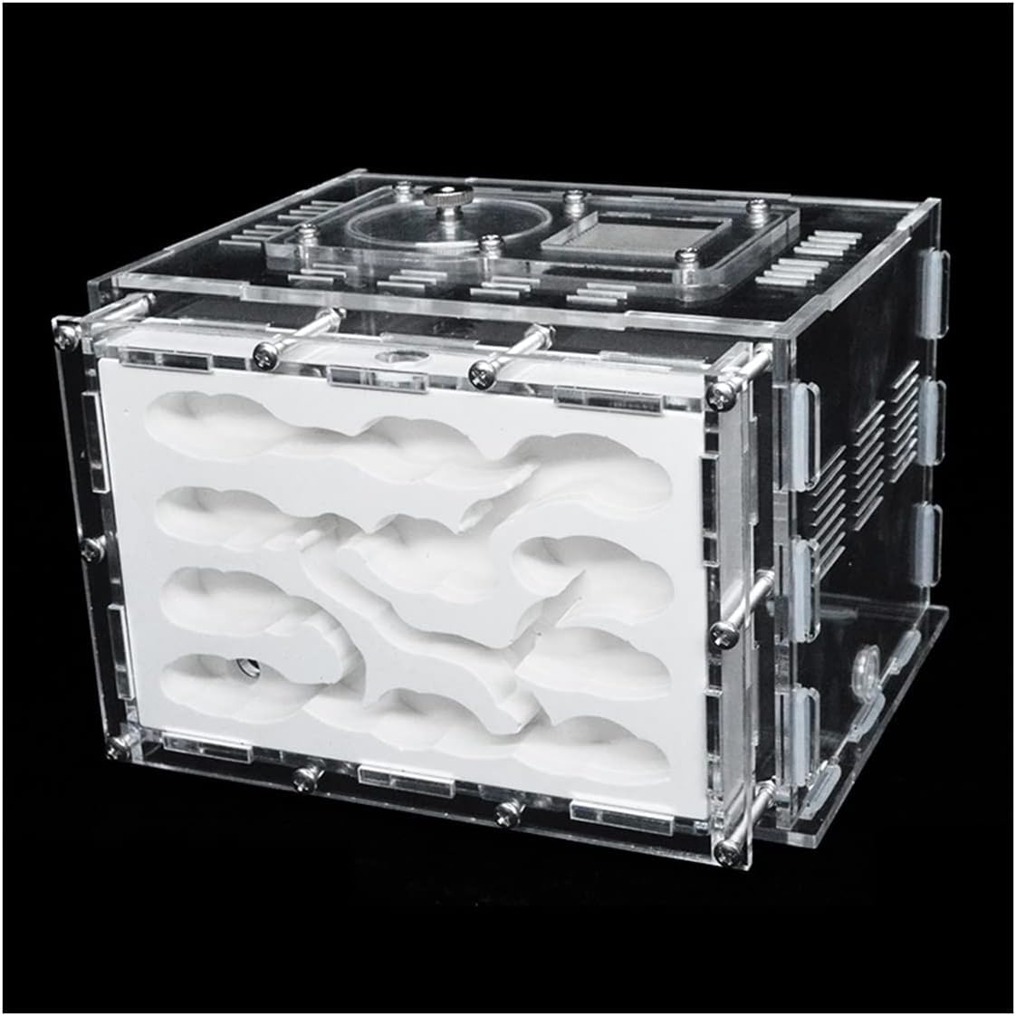 Stereoskopische Acrylbeobachtung Nest Gips-Ameisenfarm, ökologisches Ameisenhaus, Futterkasten, Ameisenhügel for Haustiere, Werkstatt, Ameisennest, Villa, Ameisenhabitat, Lernset for wissenschaftliche