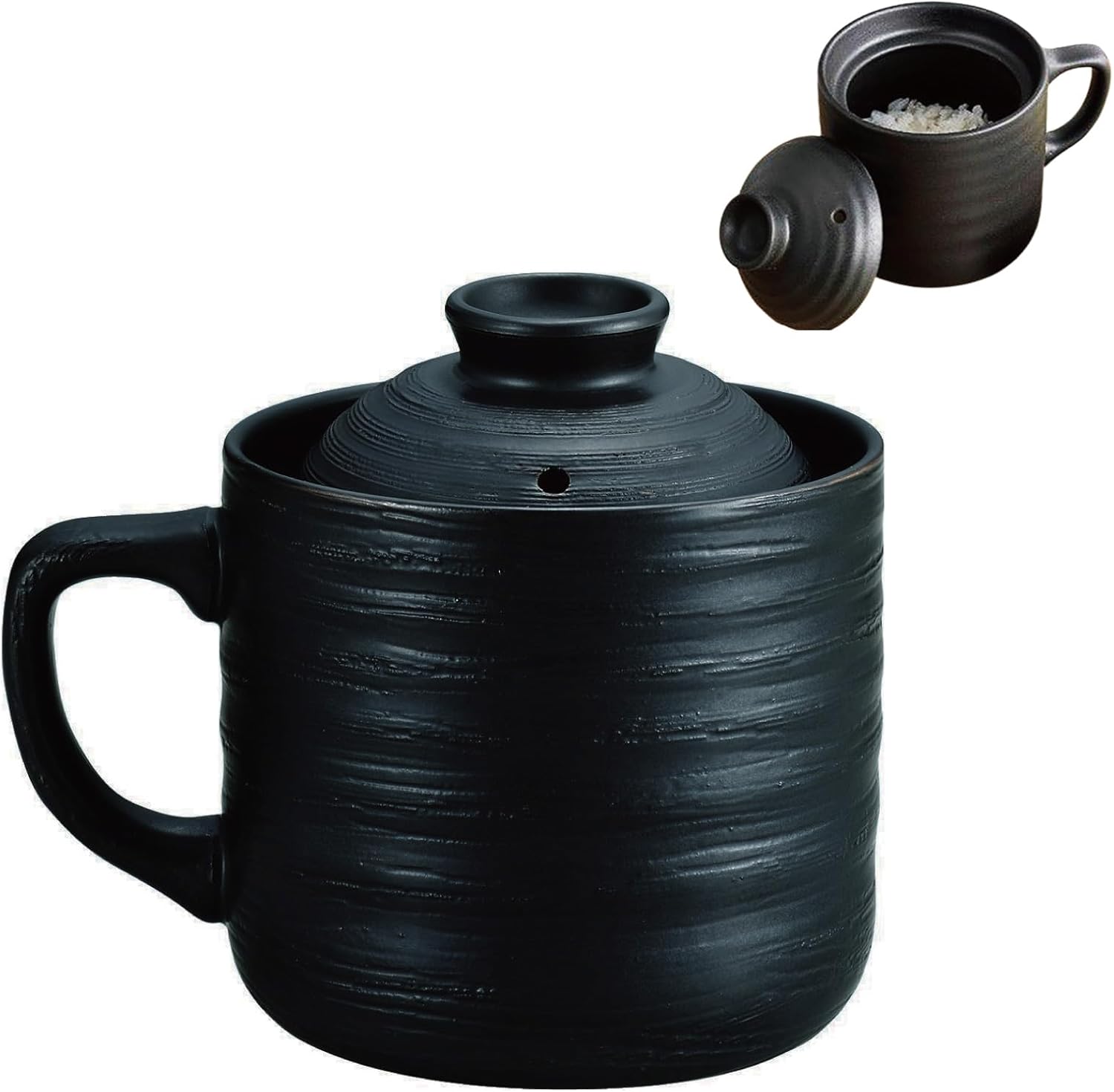 かんたん 炊飯器 1合炊き 陶器製 電子レンジでチンするだけ そのまま食卓に出せるから手間いらず ご飯をちょっと食べたい時や一人暮らし などに