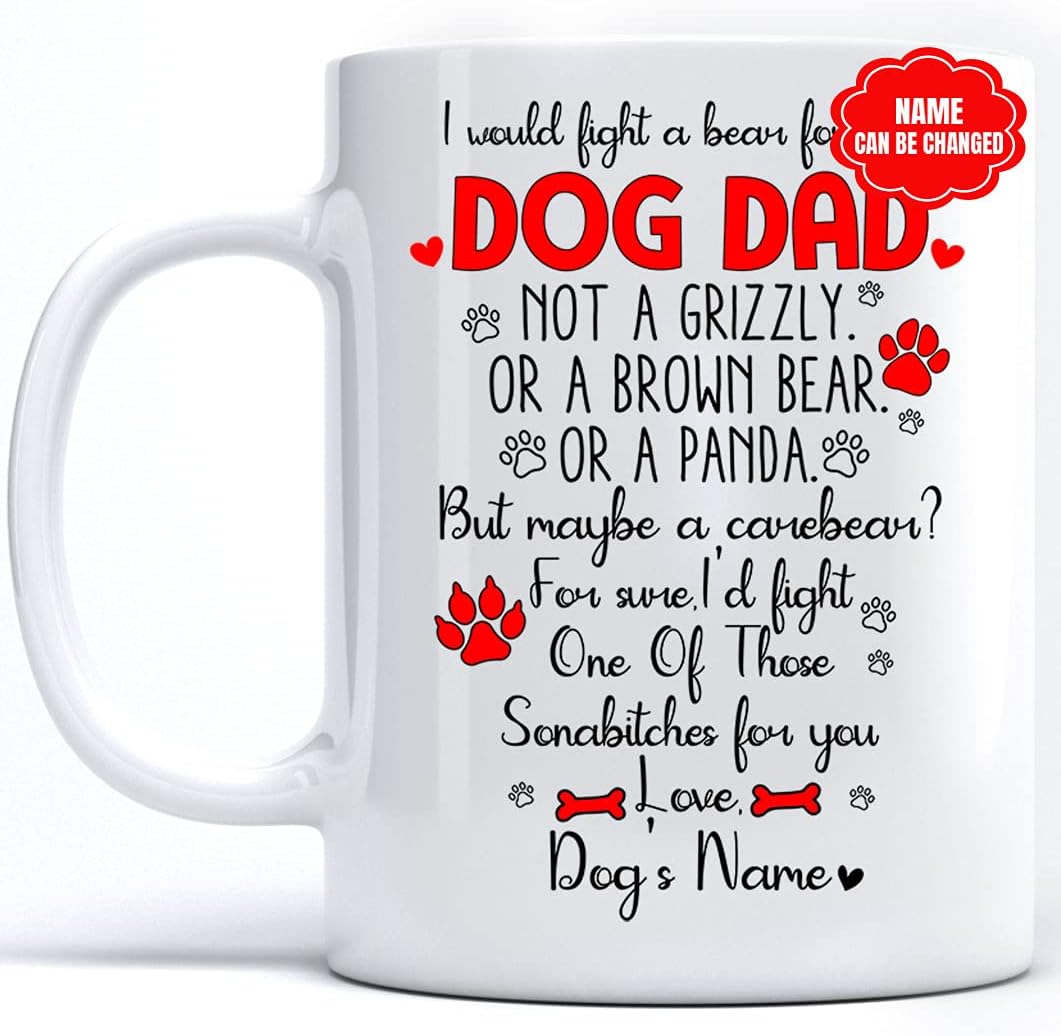 selltoxyz Customized Dog's Name Mug, Dog Dad Mug, I Malaysia Ubuy