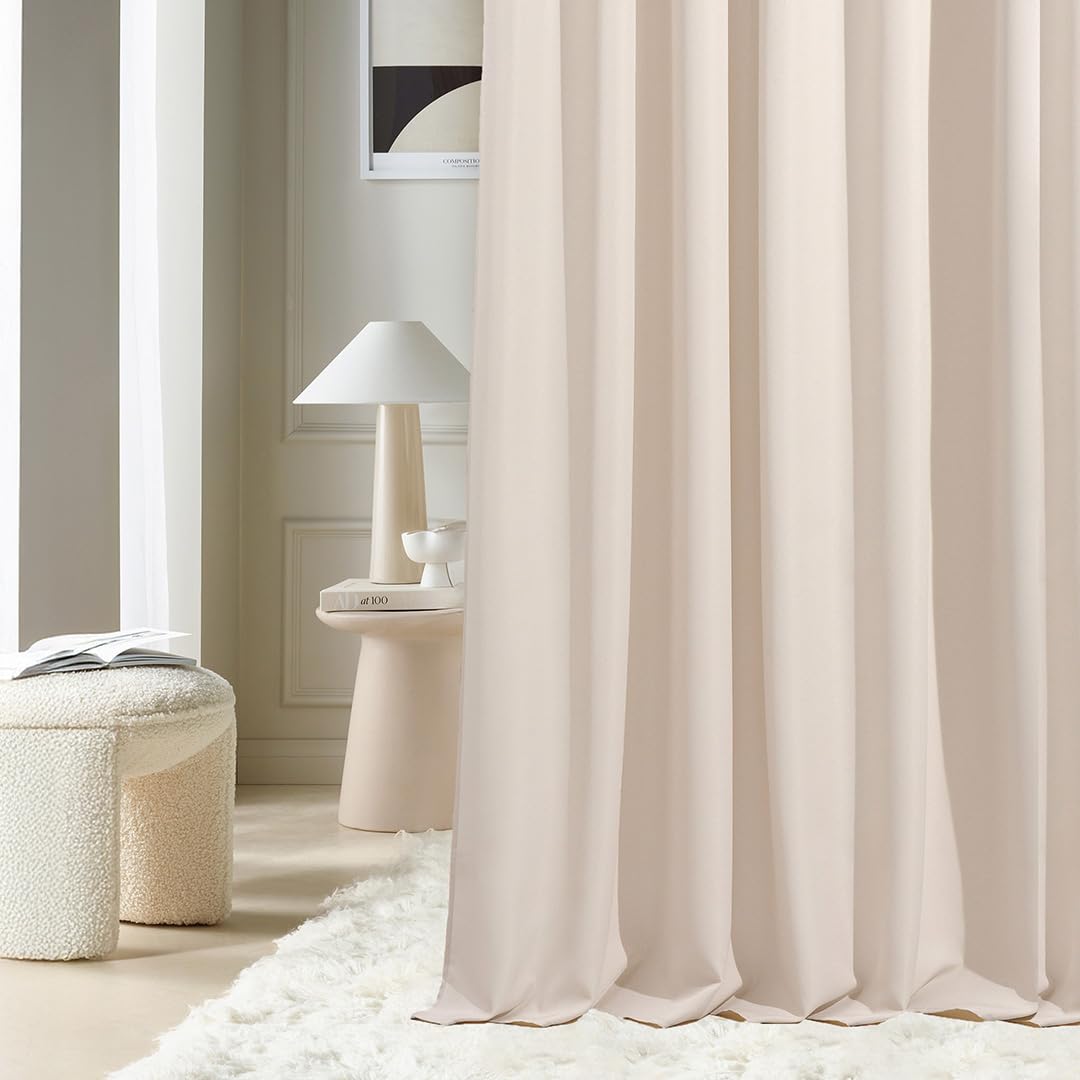 ROOM99 Tenda Con Nastro Arricciato, Aura, 140 X 250 Cm Larghezza X Altezza Oscurante Decorazione Moderna Per Soggiorno Camera Da Letto Colore 95956540