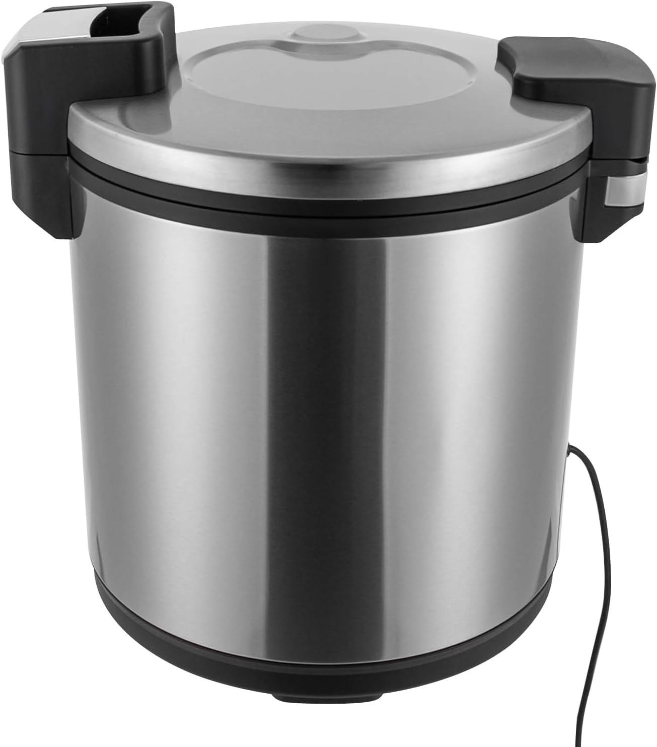 Scalda riso commerciale da 23 litri, cuoci riso commerciale, cuoci riso Aroma, isolamento alimentare in acciaio inossidabile a risparmio energetico da 100 W, pentola interna antiaderente,(Silver)