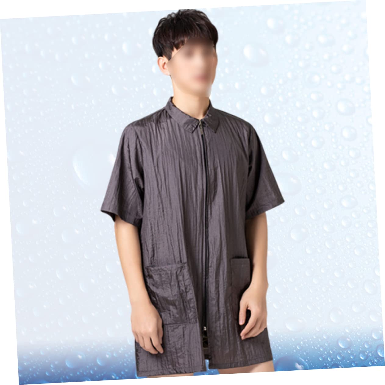 FRCOLOR Ensemble de 2 Vêtements de Travail à Manches Courtes pour Homme Et Femme Gris avec Capillaire