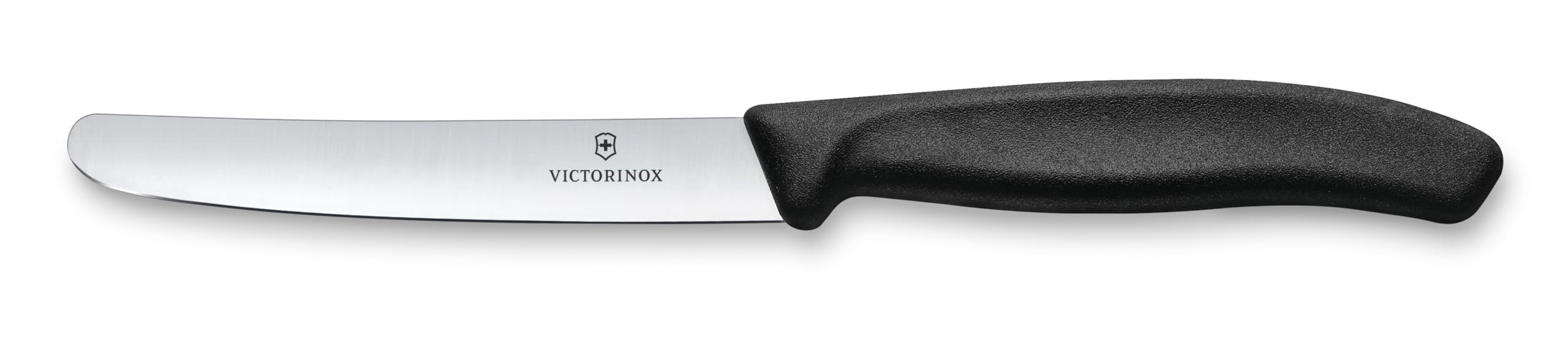Victorinox Swiss Classic Profi Tafelmesser-Set, 6-teilig, Buttermesser, Gerade Klingen, 11 cm, Scharf, Robuste Kunststoffgriffe, Schwarz