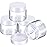Patelai 4 Pieces Round Wide-mouth Leak Proof Plastic Container Jars with Lids for Travel Storage Makeup Beauty Products Face Creams Oils Salves Ointments DIY Making(2 Ounce,White)