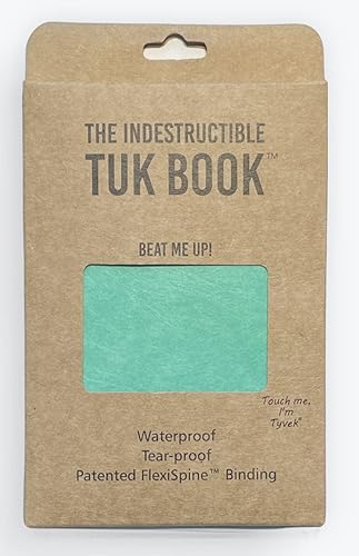 The Indestructible Tuk Book (verde) - Cuaderno de bolsillo patentado, impermeable, a prueba de desgarros, 140 páginas - 3.5" x 5.5"