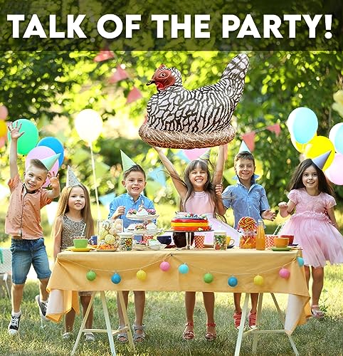Image of Inflatable Chicken, Decorations for Birthday Party Supplies Toy, Wild West Farm Theme Gifts, Blow Up Hen Decor, Inflables Para Fiestas, Halloween Rooster, Big Stuff Fun Decoy, Giant Size