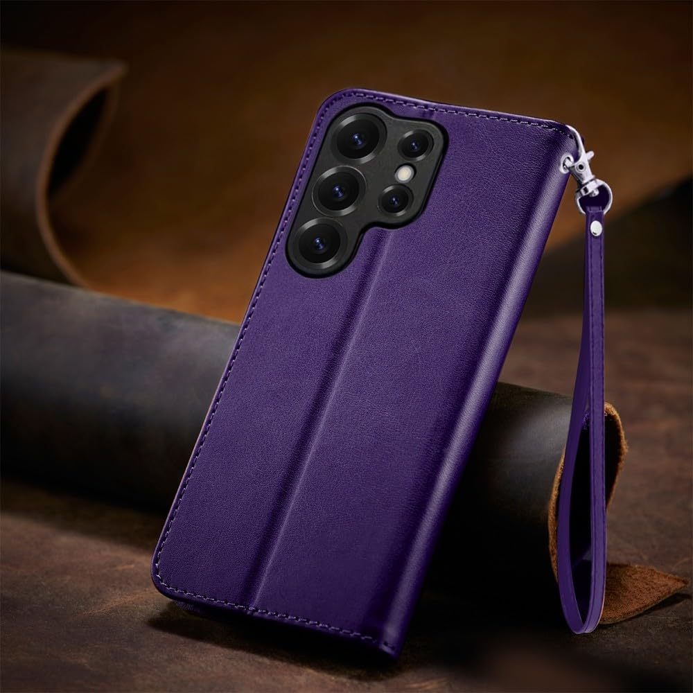 Étui compatible avec Samsung Galaxy S10E (Couleur : vert foncé) Étui à rabat magnétique en cuir avec motif portefeuille