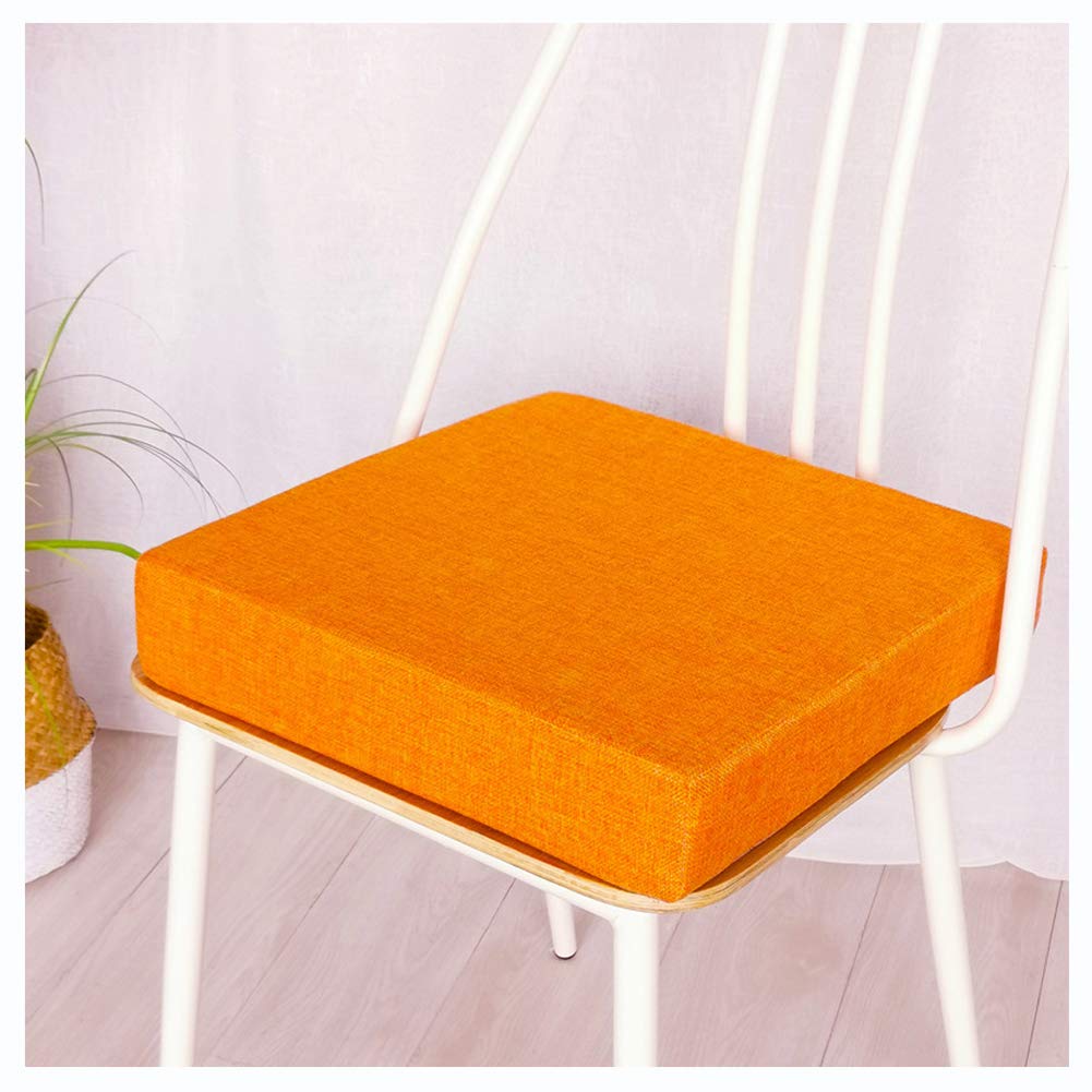 Cuscino Rettangolare Per Panca E Sedia 40x40x5 Cm – Imbottito In Spugna Di Cotone PP, Antidolorifico, Per Interni/Esterni, Arancione