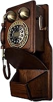 Vista 7 de Antique Phones Corded Landline Telephone Vintage Wall Mount Phone Old Fashion Retro Phone with Mechanical Ringer for Home, Office Decor