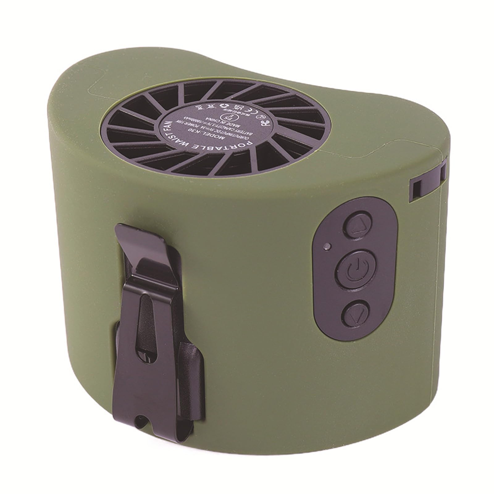TAZIZI Portable Waist Fan Portable Rechargeable Wearable Outdoor Work Waist Clip for Outdoor Work Rechargeable Wearable