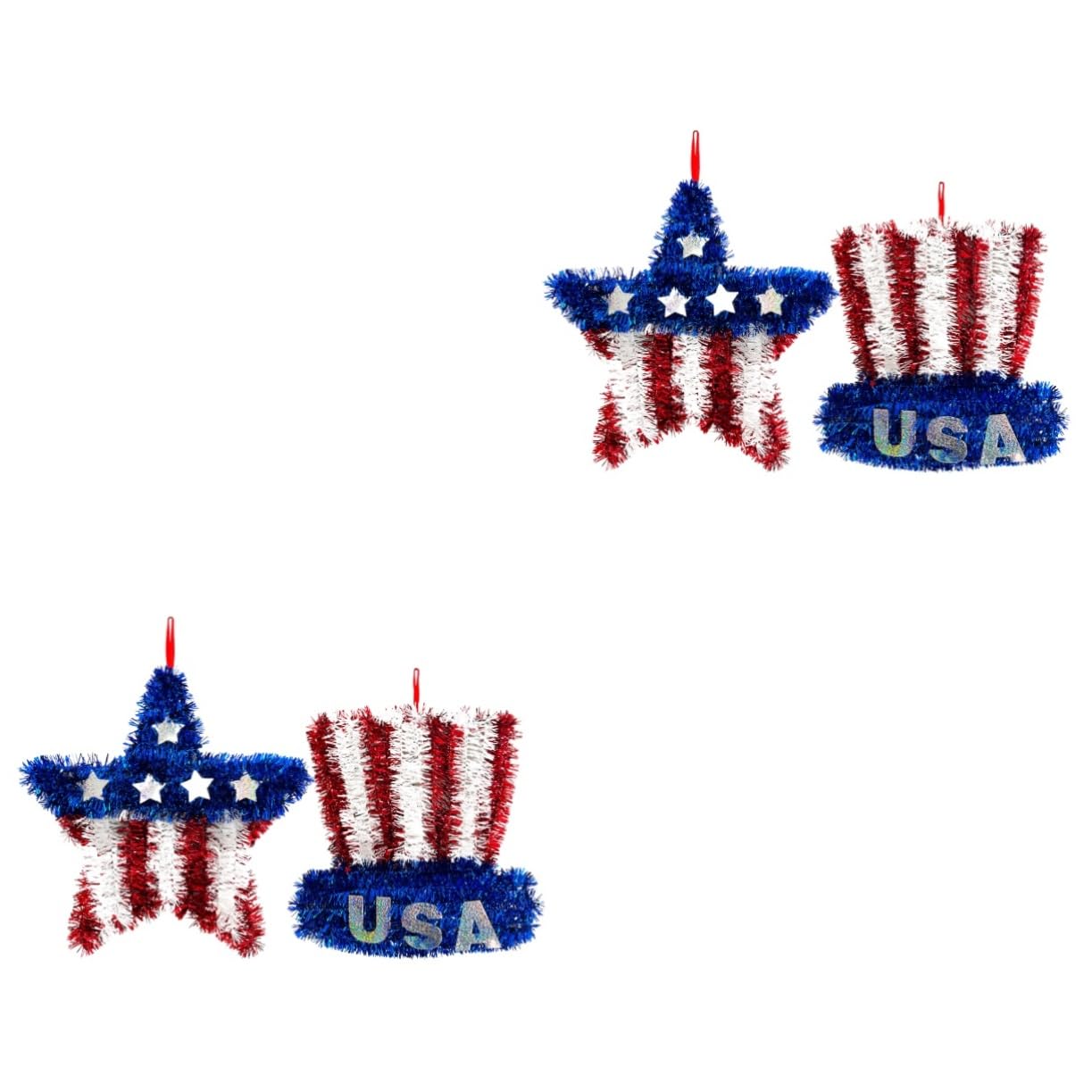 Décoration murale home decor SUPVOX avec couronnes patriotiques plastique