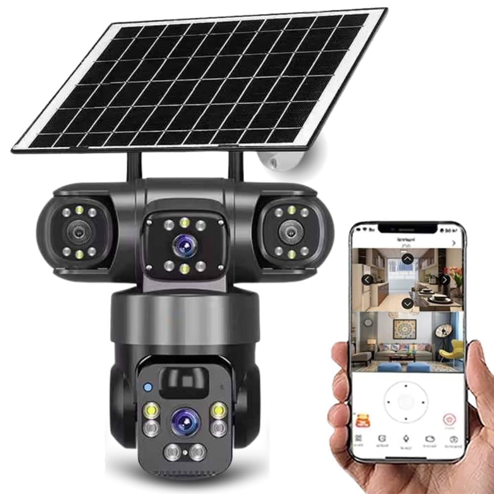 securinnov 6MP Triple Lens Solar PTZ Outdoor Security Camera with 3-Screen Monitoring | Auto Motion Detection | Color Night Vision | Two-Way Audio Communication-image-11