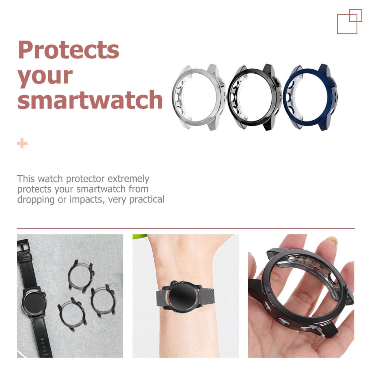 Mikikit 12pièces Coque De Antichoc pour Montre De TPU Électroplaque Et Nuit Accessoire Professionnel pour Montres Connectées