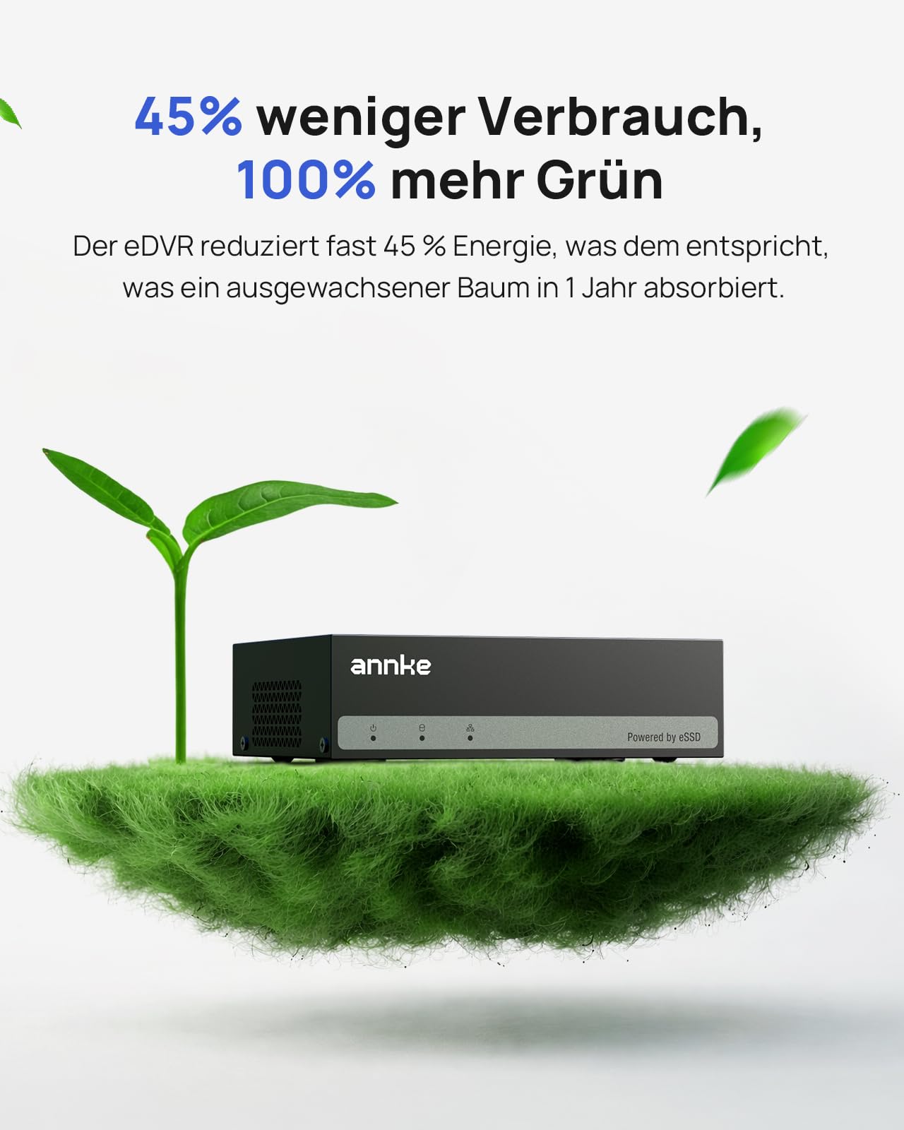ANNKE 4 Kanal 3K Lite 5 in 1 DVR Rekorder mit 1 TB interner SSD-Festplatte für 4 Wochen 24/7 Aufzeichnung, KI Erkennung von Personen und Fahrzeugen, Unterstützt 4 Analoge und 1 IP Kameras