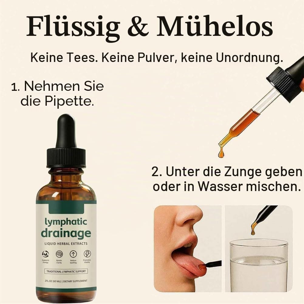 Lymphorie Lymphdrainage Tropfen, Lymphorie Wellness Tropfen, Lymphsystem Unterstützung, natürliche Kräutermischungen, schnell und effektiv, für Frauen und Männer (2)